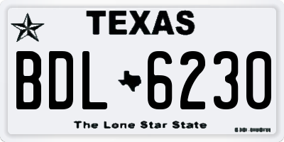 TX license plate BDL6230