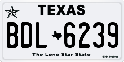 TX license plate BDL6239