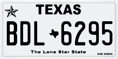 TX license plate BDL6295