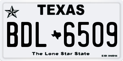 TX license plate BDL6509