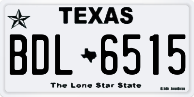 TX license plate BDL6515