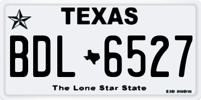 TX license plate BDL6527