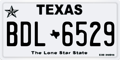 TX license plate BDL6529