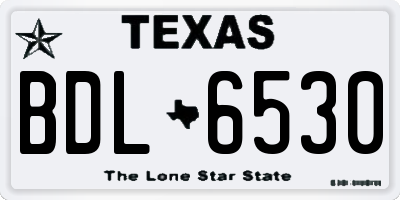 TX license plate BDL6530