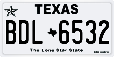 TX license plate BDL6532