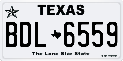 TX license plate BDL6559