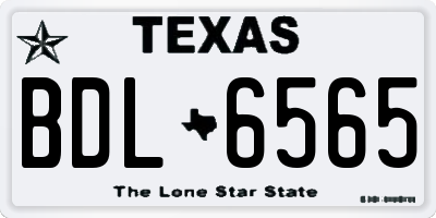 TX license plate BDL6565