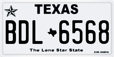 TX license plate BDL6568