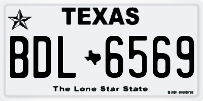 TX license plate BDL6569