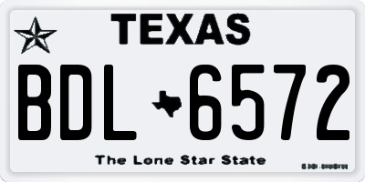 TX license plate BDL6572