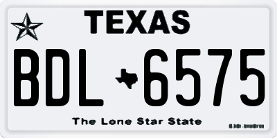 TX license plate BDL6575
