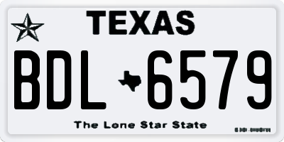 TX license plate BDL6579