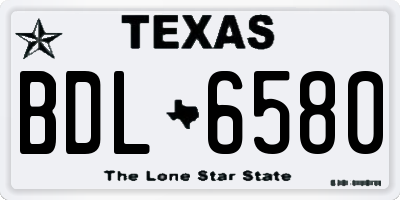 TX license plate BDL6580
