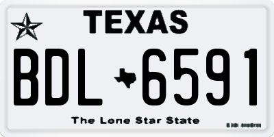 TX license plate BDL6591