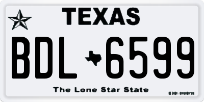 TX license plate BDL6599
