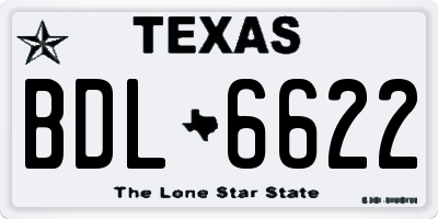 TX license plate BDL6622
