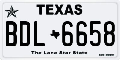TX license plate BDL6658