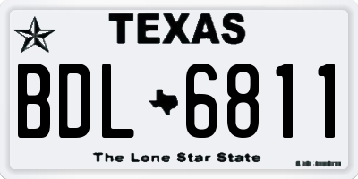 TX license plate BDL6811