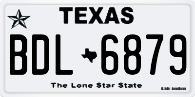 TX license plate BDL6879