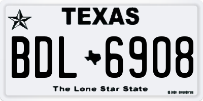 TX license plate BDL6908