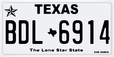 TX license plate BDL6914
