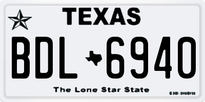 TX license plate BDL6940