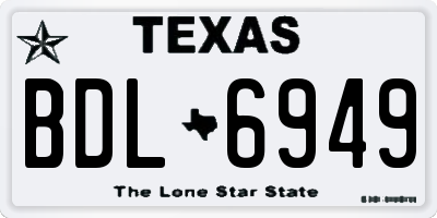 TX license plate BDL6949