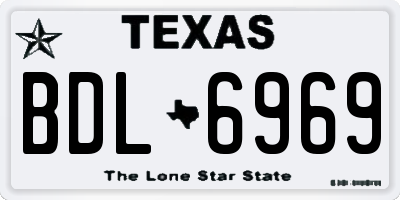 TX license plate BDL6969
