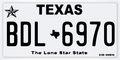 TX license plate BDL6970