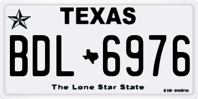 TX license plate BDL6976