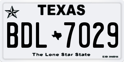 TX license plate BDL7029
