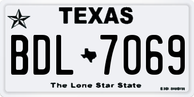 TX license plate BDL7069