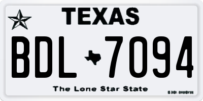 TX license plate BDL7094