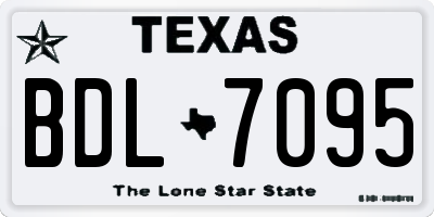 TX license plate BDL7095