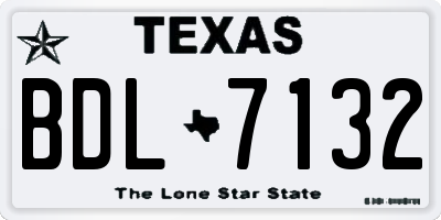 TX license plate BDL7132