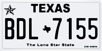 TX license plate BDL7155