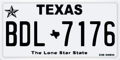 TX license plate BDL7176