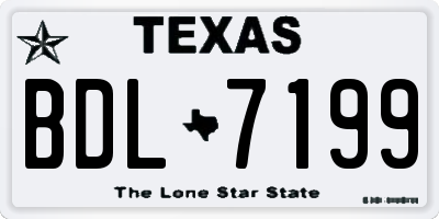 TX license plate BDL7199