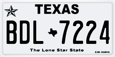 TX license plate BDL7224