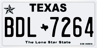 TX license plate BDL7264