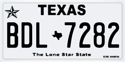 TX license plate BDL7282