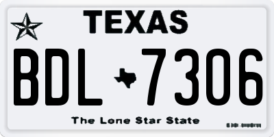TX license plate BDL7306