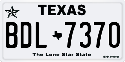 TX license plate BDL7370