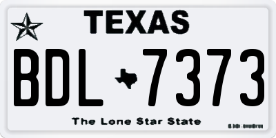 TX license plate BDL7373