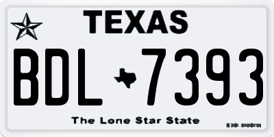 TX license plate BDL7393