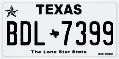 TX license plate BDL7399