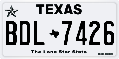 TX license plate BDL7426