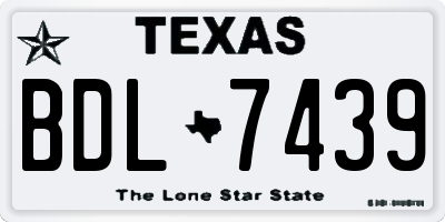 TX license plate BDL7439