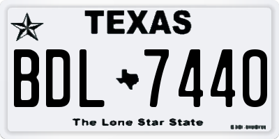 TX license plate BDL7440