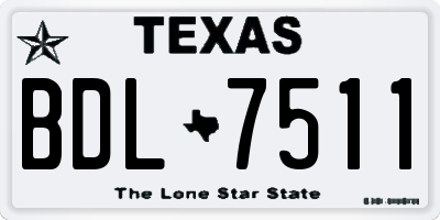 TX license plate BDL7511